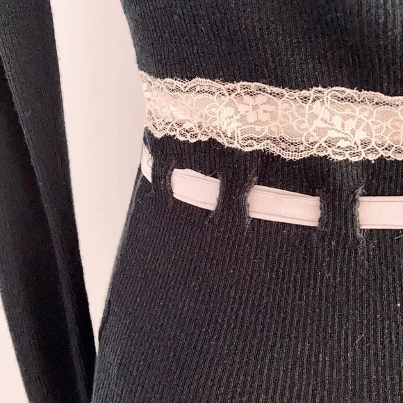 Y2k ALANNAH HILL 100% merino Cardigan with silk ties SIZE 6 - Picture 6 of 15